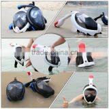 Snorkeling Full Face Diving Mask, 180 Degree View, Anti-Fogging and Anti-Leaking With Detachable Support Frame for Action Camera thumbnail-3