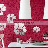 Latest Decorative Custom Wall Sticker , Sitting Room 3D Flower Mirror Wall Stickers thumbnail-3