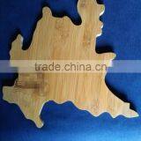 Eco-friendly Map Shape Bamboo Cutting Board/customized Bamoo Board thumbnail-2