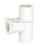 HIGH QUANLITY FEMALE TEE OF PVC GB STANDARD PIPES & FITTINGS FOR WATER SUPPLY