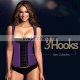 Women's Latex Waist Cincher Spiral Steel Boned Tummy Shapewear Girdle thumbnail-3