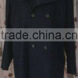 Double Breasted Blue Colour Wool Long Overcoats for Men thumbnail-1