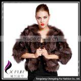 CX-G-A-121E Genuine Fox Fur Fashion Women Winter Jacket thumbnail-2