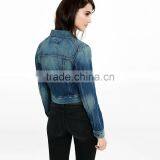 New Design Washed Denim Woman Fashion Spring Jacket thumbnail-2
