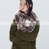 Bulk Wholesale New Early Spring Female and Male Scarf 5 Colors Printed Grid Fake Imated Cashmere Material Adult Cappa thumbnail-3