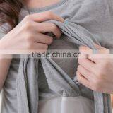 2017 Summer Modal Soft Maternity Tops Breastfeeding Clothes Women Pregnant Clothes thumbnail-4