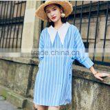 Zm50245b 2017 Autumn New Product Lady Clothes Batwing Sleeve Fringe Loose Women Dress thumbnail-1