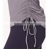 Women Grid Shirt With Long Sleeve With Side Ruffle Tshirts thumbnail-4