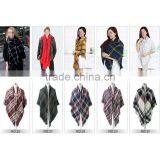 Classic Plaid Pattern High Quality 30 Choice 140*140 Acrylic New European Style Square Blanket Scarf thumbnail-5
