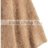 High Quality Long Bell Sleeves Crew Neck Ribbed Handmade Wool Knit Sweater for Women thumbnail-2