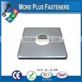 Made in Taiwan Brass Flat Silver Galvanized Stainless Steel Square Washer thumbnail-1