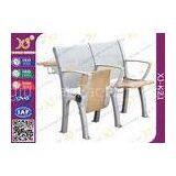 Aluminum Alloy Folding Seat School Desk And Chair With Writing Pad thumbnail-1