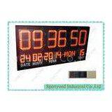 Custom Red Led Digital Clock Display , Digital Clock Board 100cm x 50cm