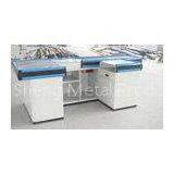 White SPCC SS Supermarket Checkout Counter Equipment CE / ISO9001