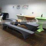 Table With Fitted Stretch Table Cover and Rectangle Tablecloth