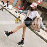 Fashion Wholesale Real Fur Lining Denim Jacket Women Lamb Fur Coat thumbnail-5