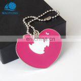 Promotion Key Ring Cheap Custom Made Logo Heart-shaped Metal Keychain Manufacturers
