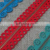 Free shipping Colors Nylon Coil Beautiful Lace Zippers for DIY bag etc Tailor Sewer Craft Retail