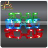 Glowing LED Light up Shining 2016 Sunglasses for New Year