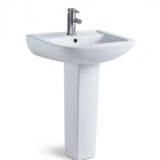 Competitive price bathroom ceramic cheap wash basin sink with durable pedestal