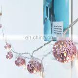 2020 Hot Sale Christmas Decoration Iron Led Fairy Morocco Ball Light Decor For Home Bedroom Indoor Strip Holiday Lighting thumbnail-2