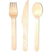 Disposable Birch Wooden Cutlery 6'' Biodegradable Tableware Utensils for Party Wedding, Baby Shower, BBQ, Dinner Event thumbnail-2