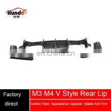 Runde Real Carbon Fiber Material Auto Car Small Body Kit With Rear Lip For 2012-2019 BMW M3 M4 F80 F82 Rear Lip thumbnail-3
