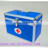 high quality aluminum frist aid kit with tray and print logo