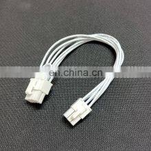 White 8pin Sleeved Pcie Splitter Female to Dual 8P(6+2)pin Male Power Cable Express Adapter Power Cable thumbnail-3