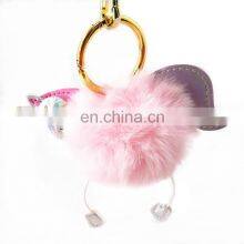 Hot Sell Cute Decoration Pink Animals Top Ball Decoration For Handbag And Key thumbnail-4