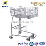 Red Wire Metal Shopping Trolley Price Classical Steel Material Shopping Trolley thumbnail-3
