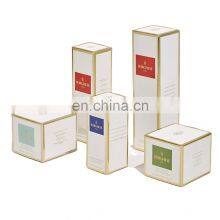 Luxury White Brand Logo Hinged Lid Inlay Empty Paper Cardboard Gift Cosmetic Box Packaging With Ribbon thumbnail-4