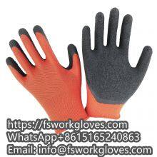 EN388 3142X 13 Gauge Polyester Liner Crinkle Dipped Latex Palm Gloves thumbnail-3