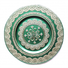 New Luxury Eco Friendly Glass Charger Hotel Wedding Dinner Plate thumbnail-2