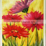 Handmade Home Decor Artwork Red Flowers Oil Painting on Canvas thumbnail-2