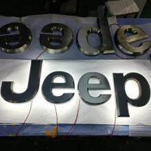 3D Brushed Stainless Steel Jeep Letters Backlit Acrylic Light Up Led Luminous Alphabet Letter Sign thumbnail-4