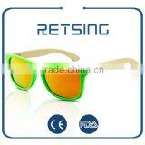 Yellow Revo Color Handmade Custom Wood Sunglasses thumbnail-1