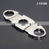 Pocket Portable Oval Cigar Scissors High Quality Silver Stainless Steel Double Blade Knife Super Sharp Metal Cigar Cutter thumbnail-3