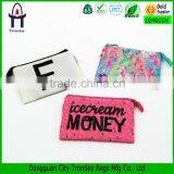Heat Transfer or Silk Printing Mini Canvas Coin Purse, Lady Wallet thumbnail-1