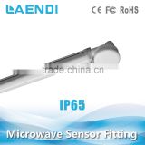 Waterproof rated 100lm/w IP65 t8 led tube 5ft 40w with motion sensor switch function