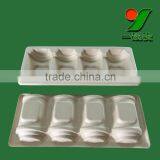 Food Grade Biodegradable Thermoformed Brown Color Eco Friendly Molded Recycled Pulp Bottle Trays Package