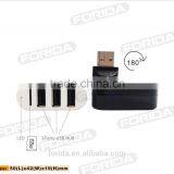 180 Degree Turnable Mini COMBO-usb Hub 2.0 + Card Reader for Gift