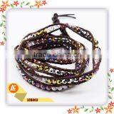 Handmade Braid Beads Bracelet One Wrap Brazilian Style Beads Leather Bracelets thumbnail-5