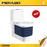 M5968 Foshan blue color siphonic bathroom toilet