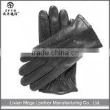 Men's Wool Lined Touch Screen Leather Hand Gloves
