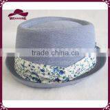 Round Top Pork Pie Short Brim Upturn Fedora Hats thumbnail-1