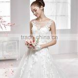 A43 Beautiful Zuhair Murad Lace Applique Wedding Party Gown Full Length Long Train Button Back Princess Wedding Dresses thumbnail-3