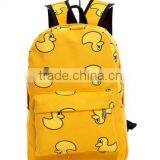 Yellow Duck Pattern School Bag Cute Travel Backpack thumbnail-1