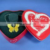 Heart Shape Jewelry Tin Box