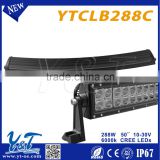 4x4 offroad White LED light bar 50 inch 288w double row ligth bar for trucks